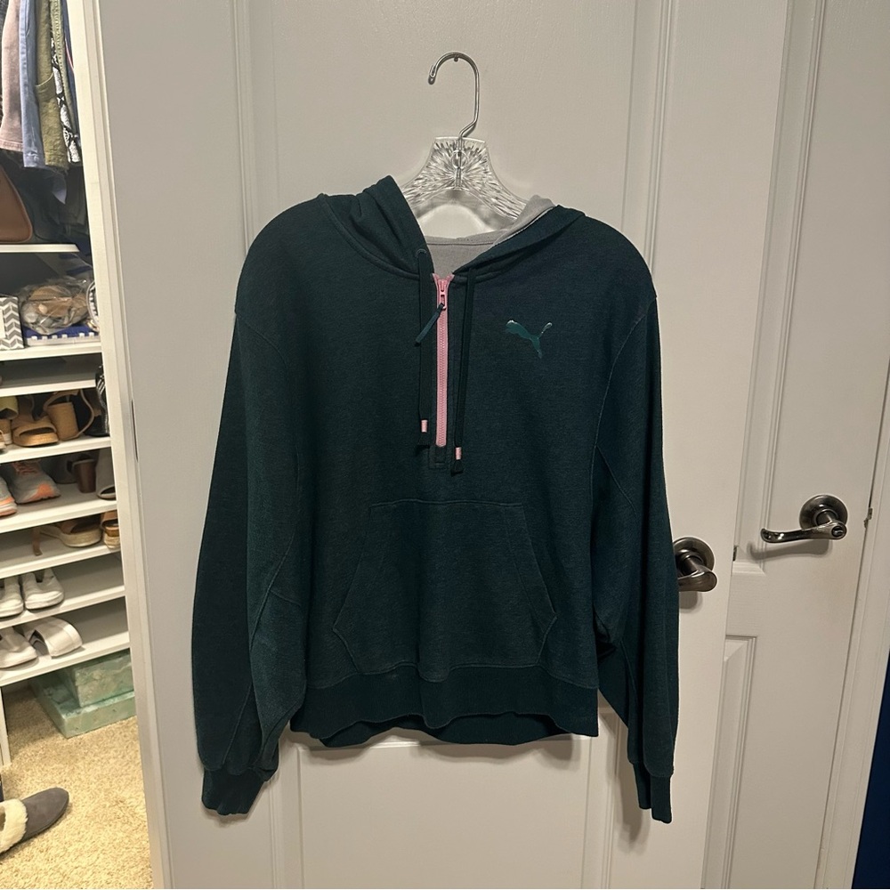 green puma hoodie